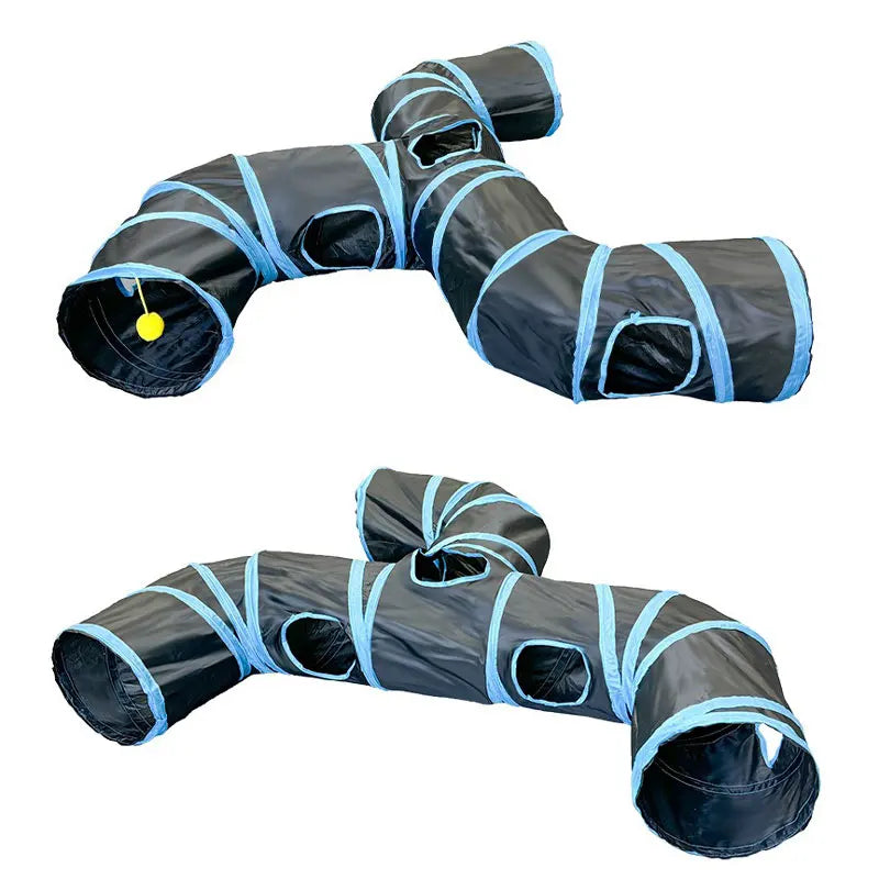 Túnel de juego para gatos - bola colgante