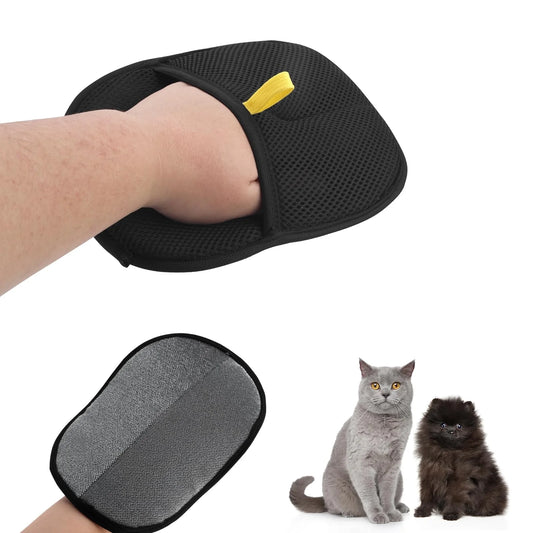 Guante cepillo quitapelos para gatos y perros, doble cara